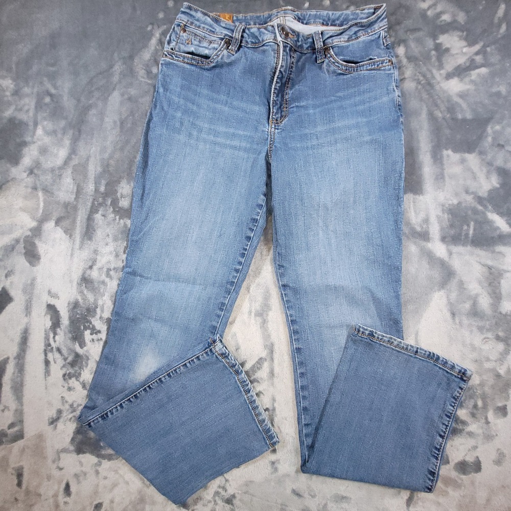 Wrangler Aura Women 10‎ Tall Bootcut Blue Jeans 10WUT74KJ Medium Wash Stretch